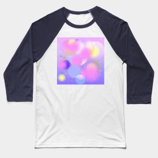 Pink Violet Bubbles Baseball T-Shirt